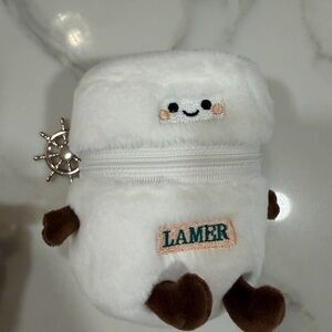 La Mer Kids Plush Bag with White and Brown Accents